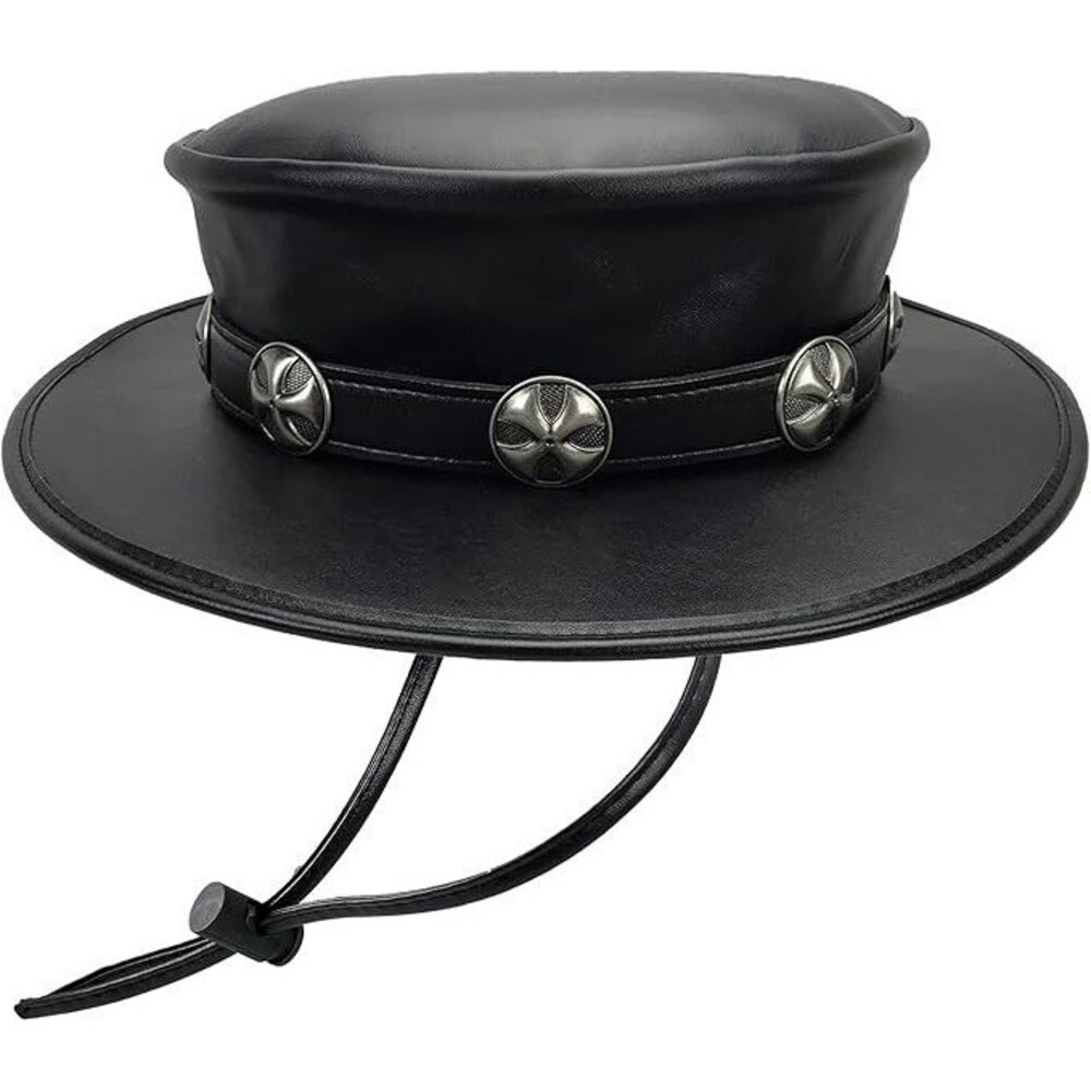 Plague Doctor Hat w Metal Cross Band Absolute Vibe Halloween Steampunk Medium